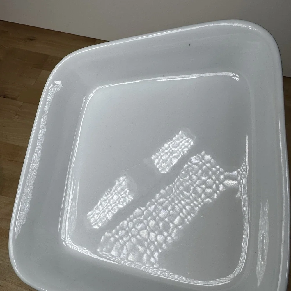 Dansk Navy Blue Square Stoneware Baking Dish Ribbed Portugal 7.5 x 7.5 A